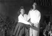 Negative 24797: The winning couple of the jitterbug content at the Harvest Moon Dance in Central Park�s Naumburg Bandshell, September 5, 1946.